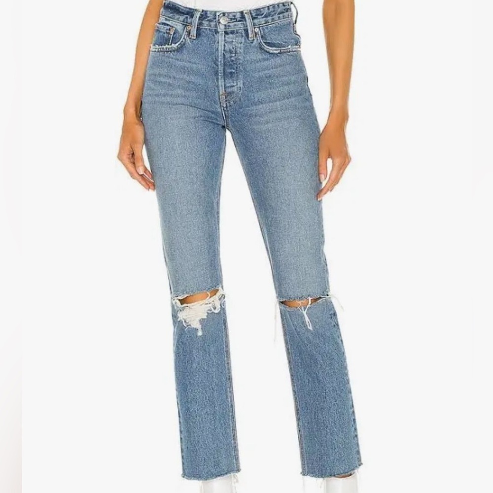 NWT, GRLFRND JEANS, Karolina High Rise Straight Crop